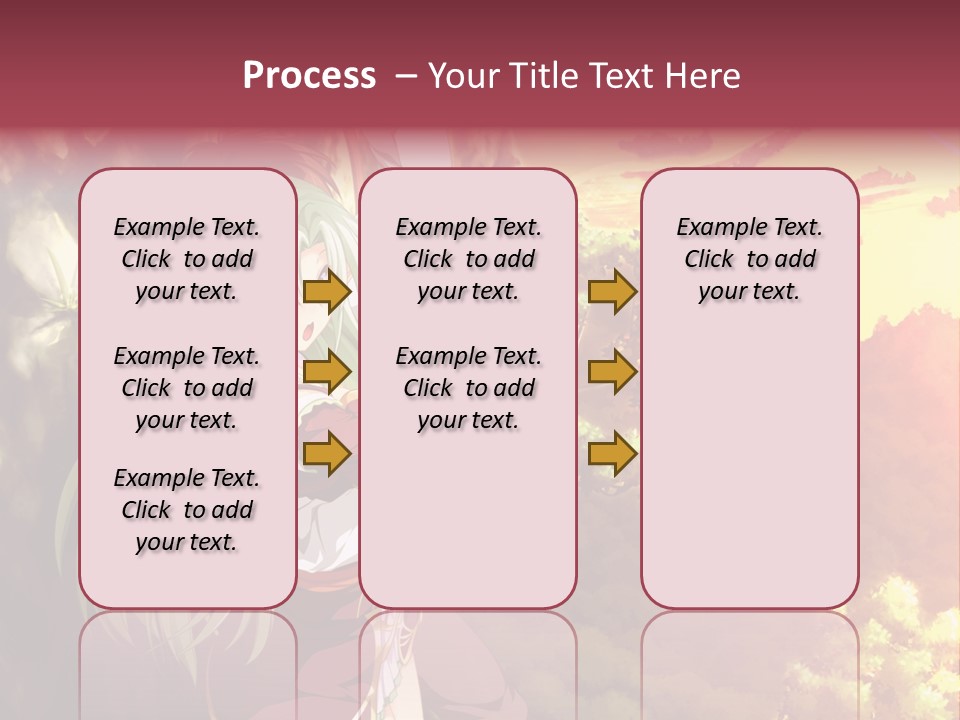 A Woman With Long Green Hair Standing In Front Of A Tree PowerPoint Template