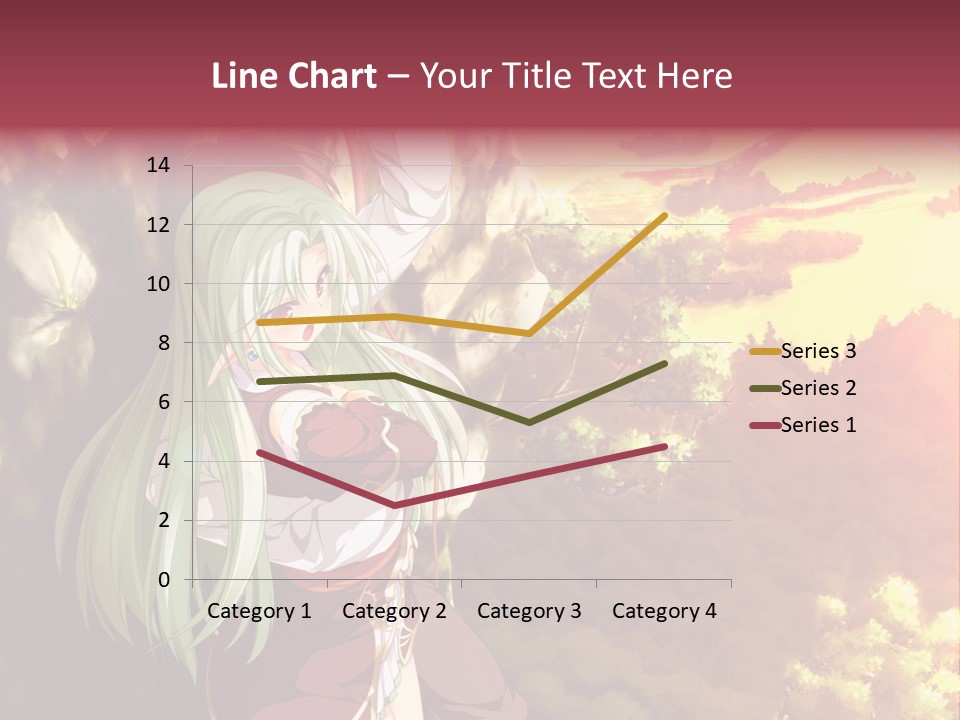 A Woman With Long Green Hair Standing In Front Of A Tree PowerPoint Template