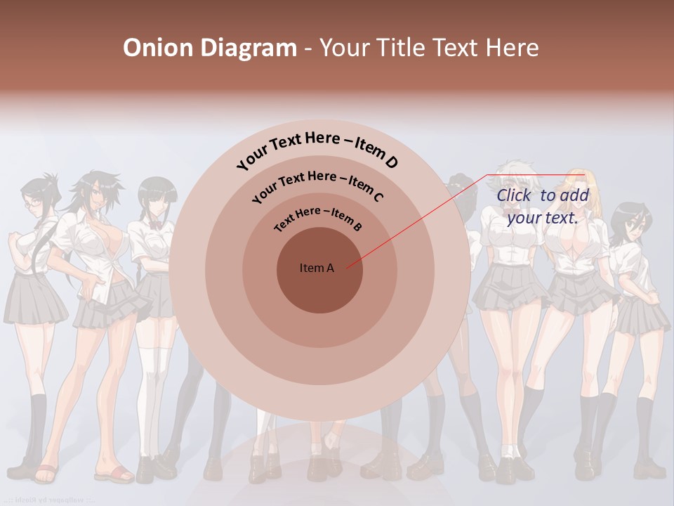 A Group Of Anime Girls Standing Next To Each Other PowerPoint Template