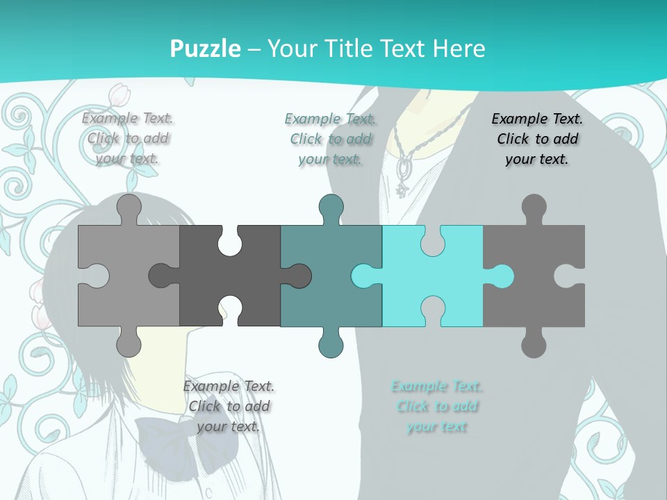 A Man And Woman Standing Next To Each Other PowerPoint Template