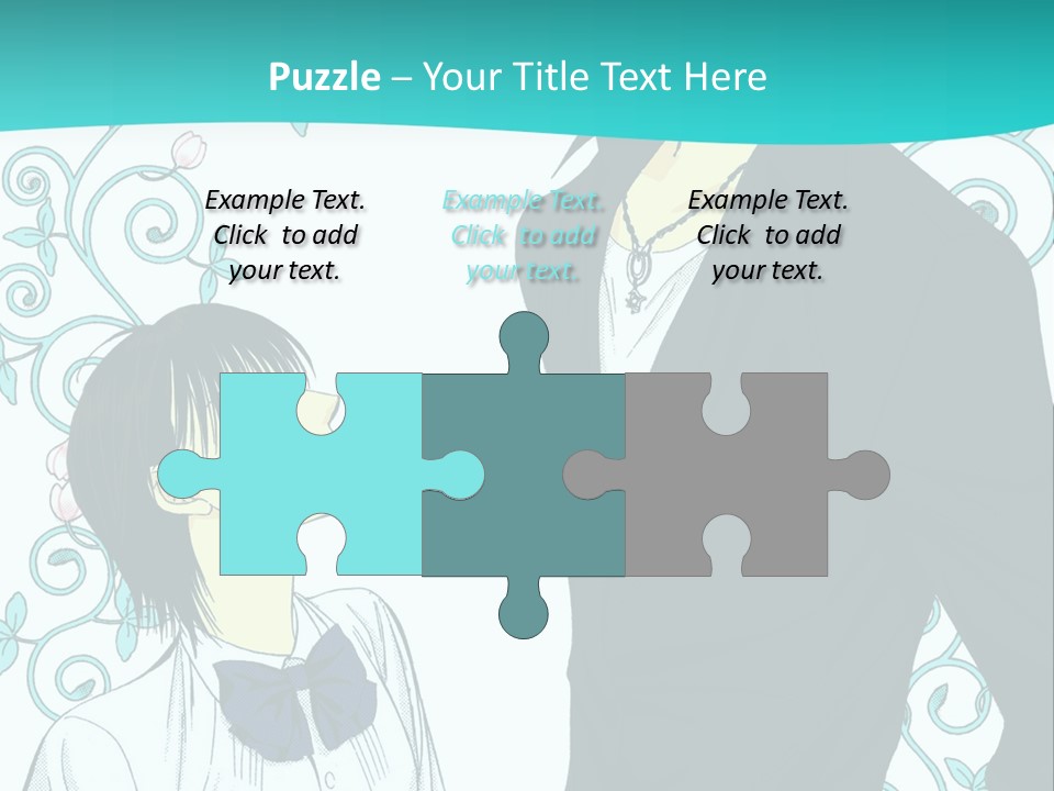 A Man And Woman Standing Next To Each Other PowerPoint Template