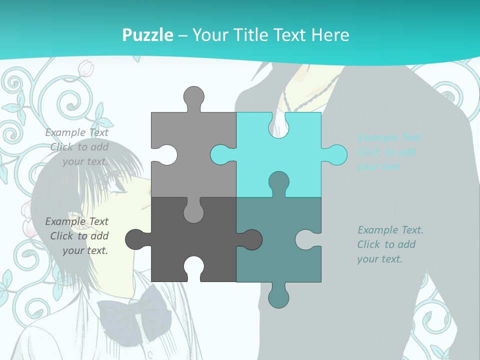 A Man And Woman Standing Next To Each Other PowerPoint Template