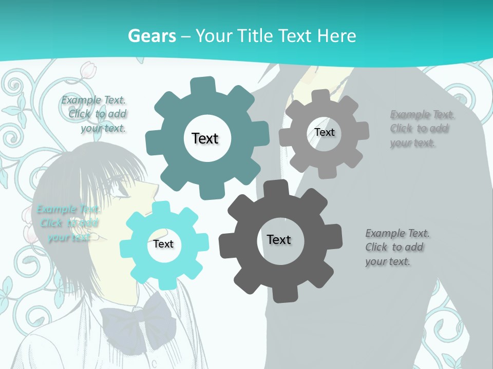 A Man And Woman Standing Next To Each Other PowerPoint Template