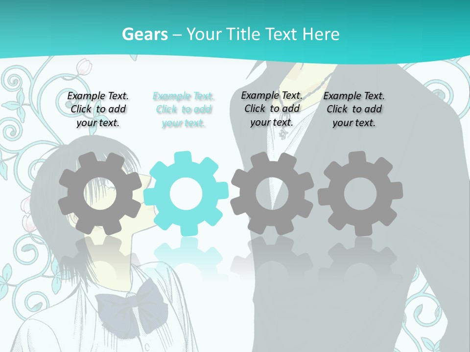 A Man And Woman Standing Next To Each Other PowerPoint Template