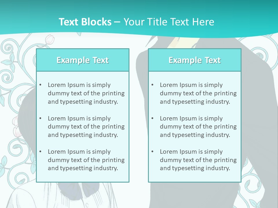 A Man And Woman Standing Next To Each Other PowerPoint Template