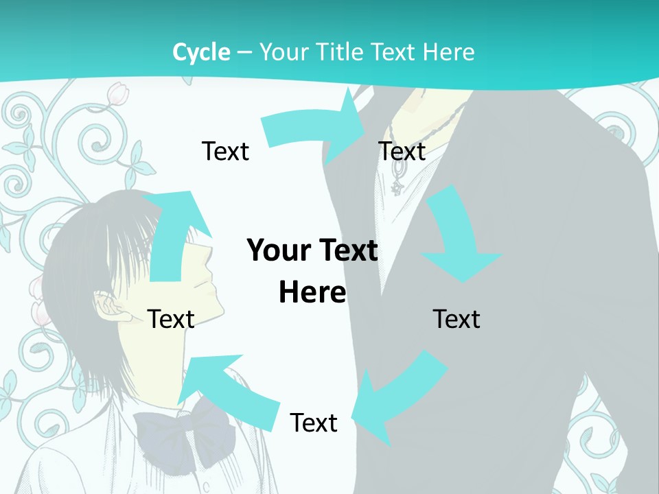 A Man And Woman Standing Next To Each Other PowerPoint Template