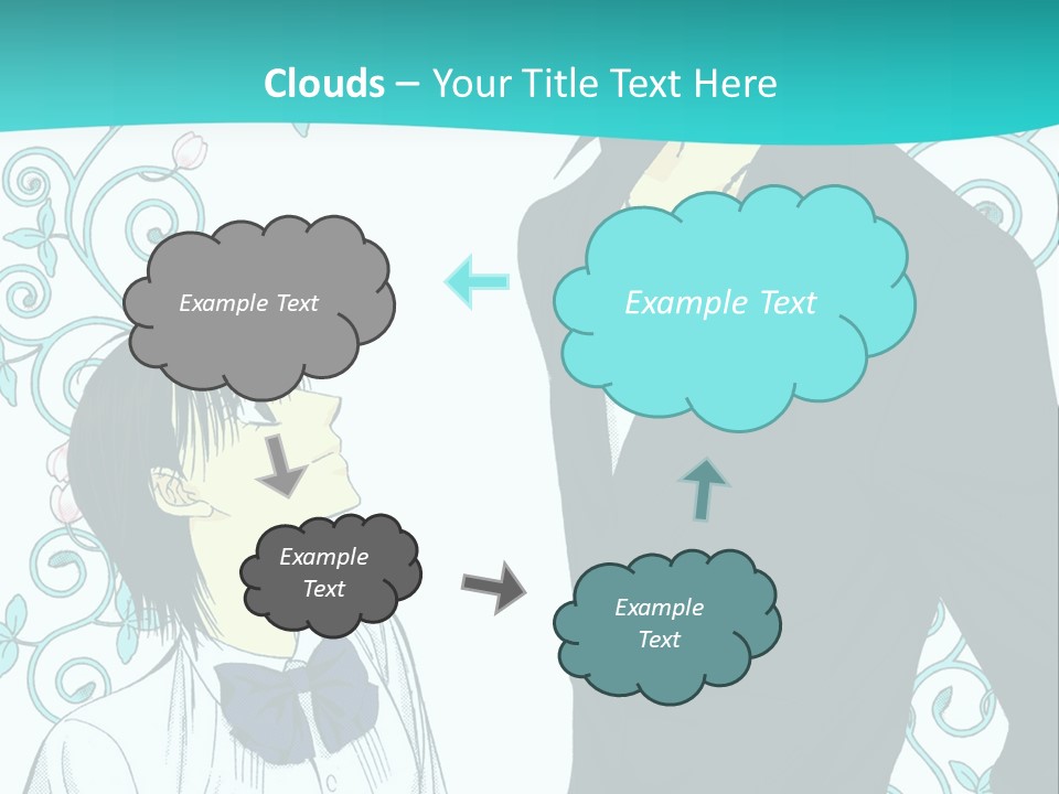 A Man And Woman Standing Next To Each Other PowerPoint Template