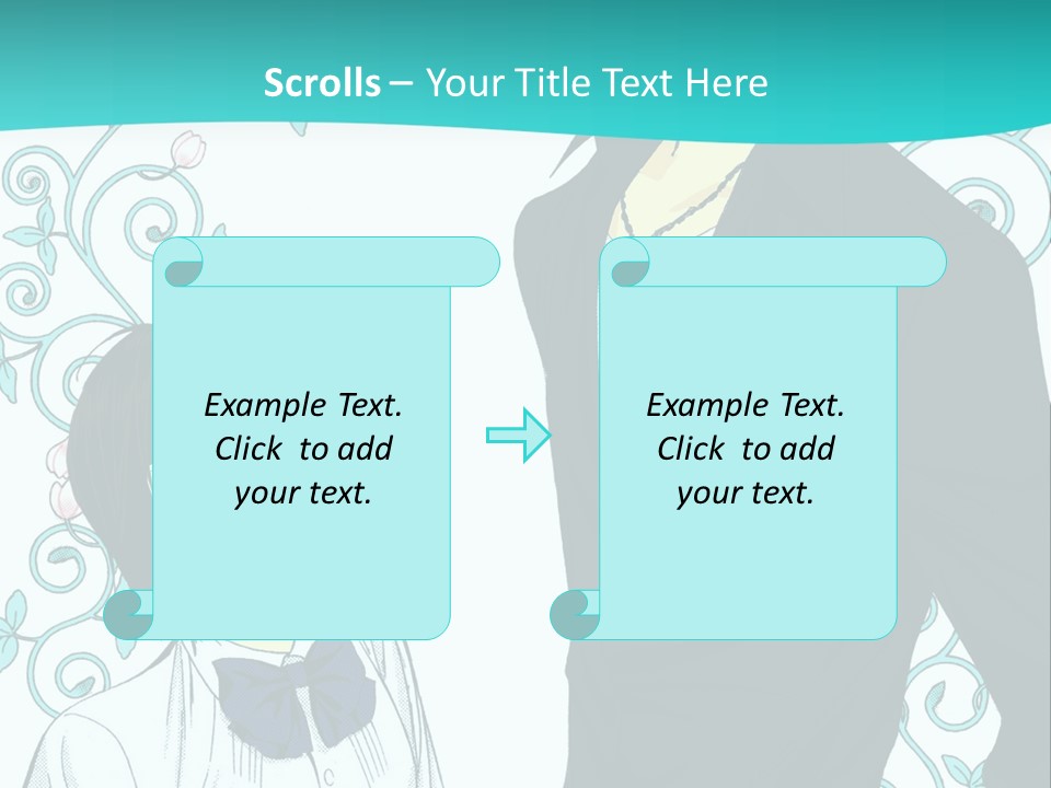 A Man And Woman Standing Next To Each Other PowerPoint Template