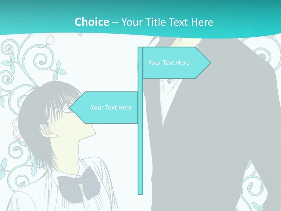 A Man And Woman Standing Next To Each Other PowerPoint Template