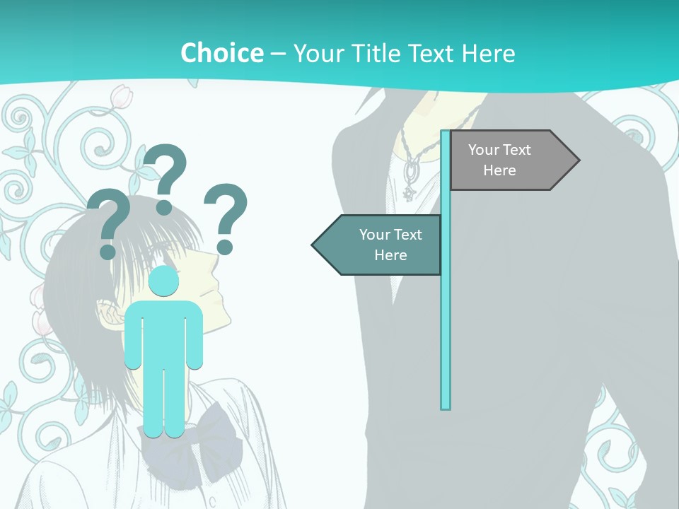 A Man And Woman Standing Next To Each Other PowerPoint Template