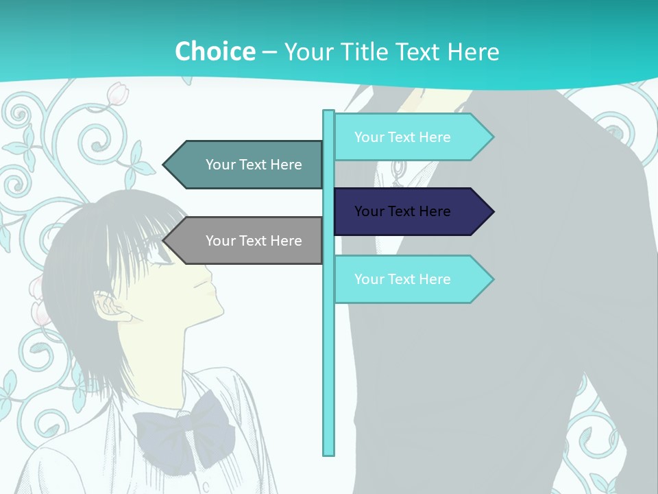 A Man And Woman Standing Next To Each Other PowerPoint Template