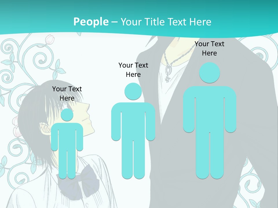 A Man And Woman Standing Next To Each Other PowerPoint Template