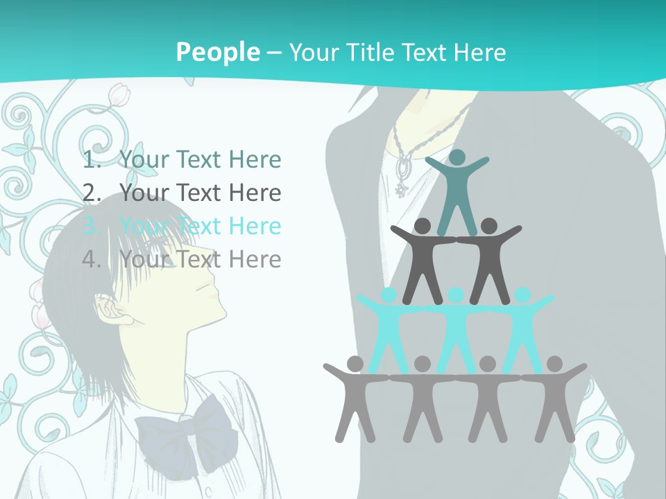 A Man And Woman Standing Next To Each Other PowerPoint Template