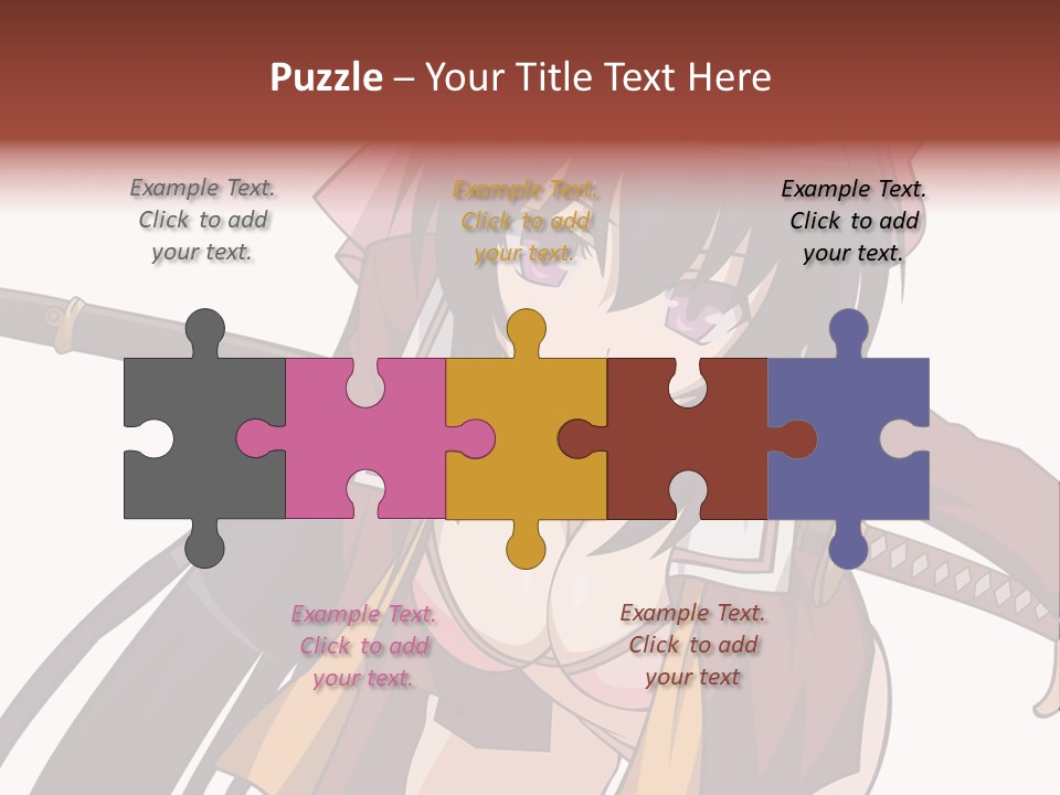 A Woman With A Sword In Her Hand PowerPoint Template