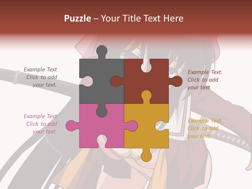 A Woman With A Sword In Her Hand PowerPoint Template