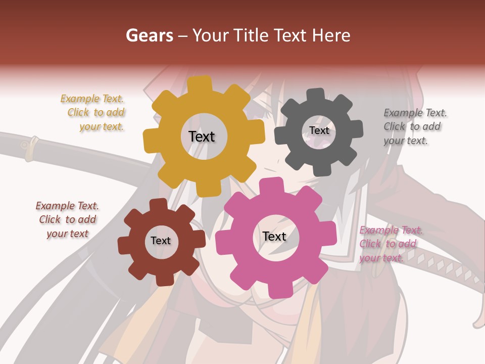 A Woman With A Sword In Her Hand PowerPoint Template