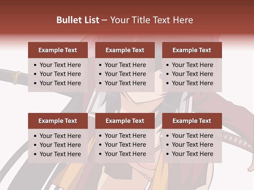 A Woman With A Sword In Her Hand PowerPoint Template