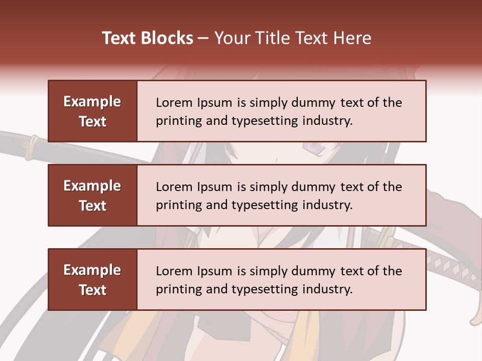 A Woman With A Sword In Her Hand PowerPoint Template