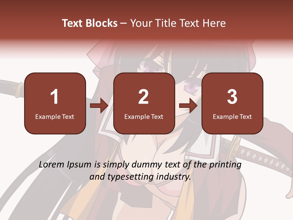 A Woman With A Sword In Her Hand PowerPoint Template