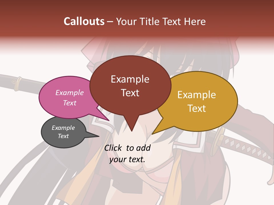 A Woman With A Sword In Her Hand PowerPoint Template