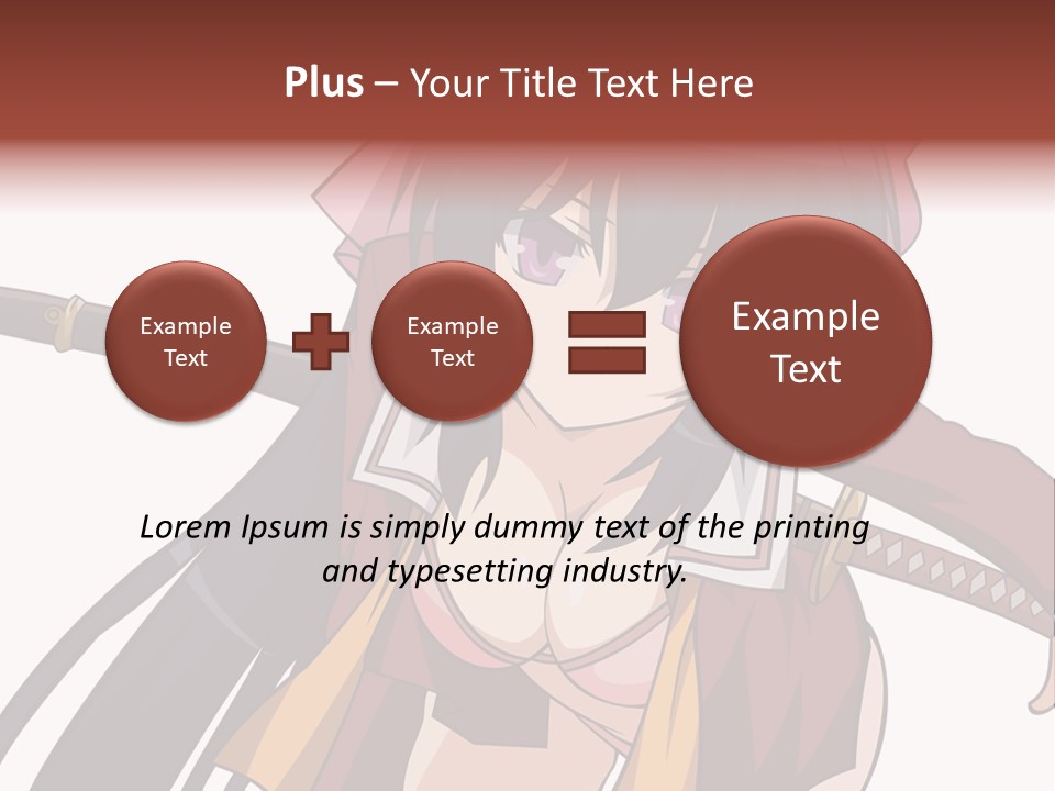 A Woman With A Sword In Her Hand PowerPoint Template