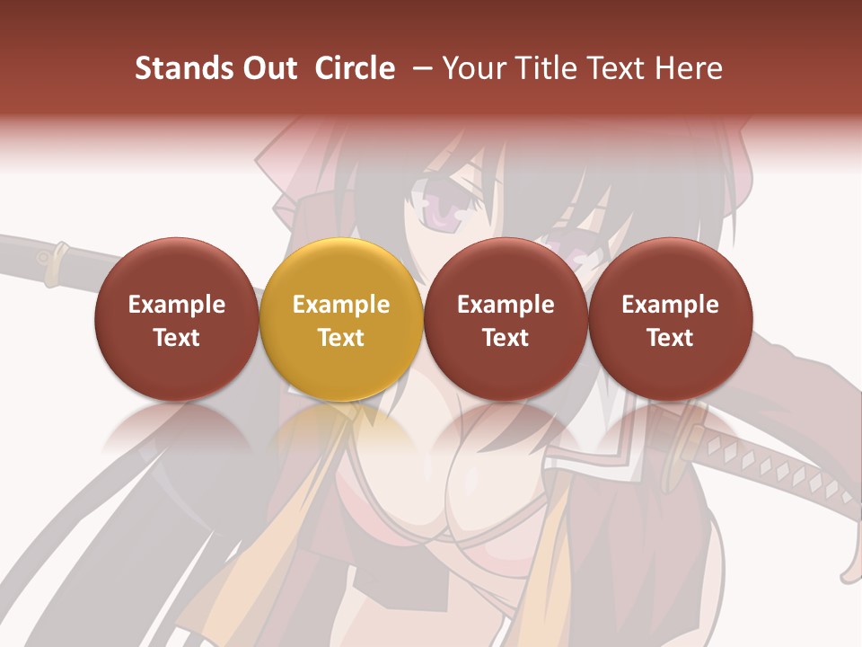 A Woman With A Sword In Her Hand PowerPoint Template