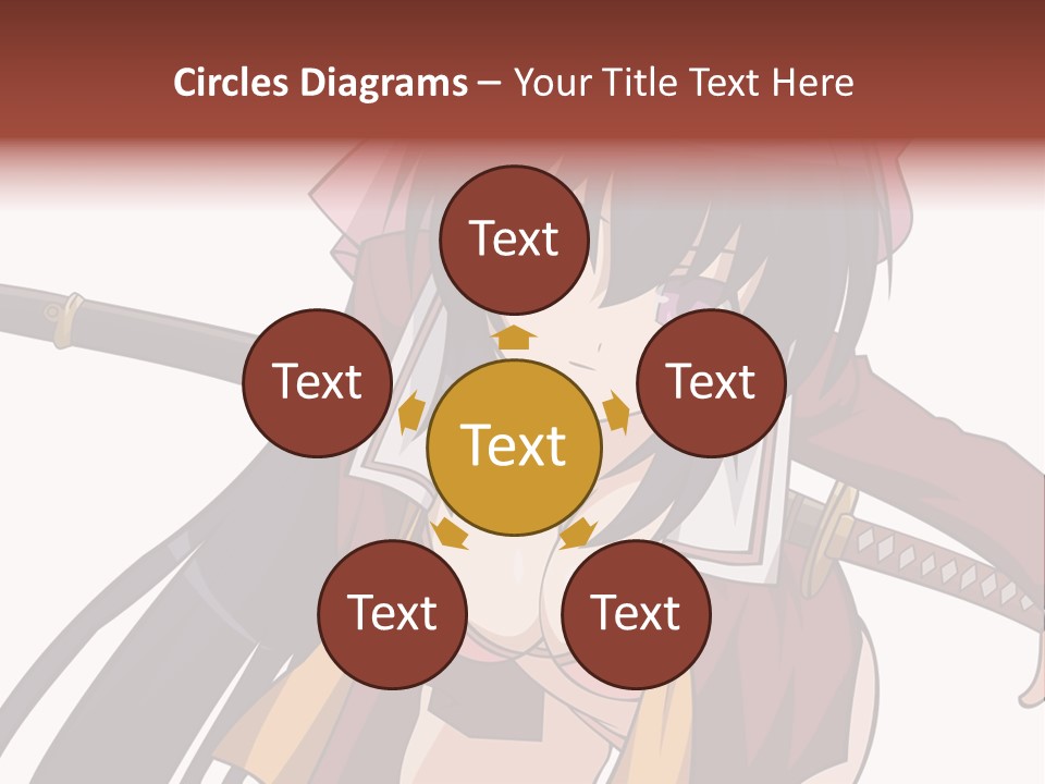 A Woman With A Sword In Her Hand PowerPoint Template