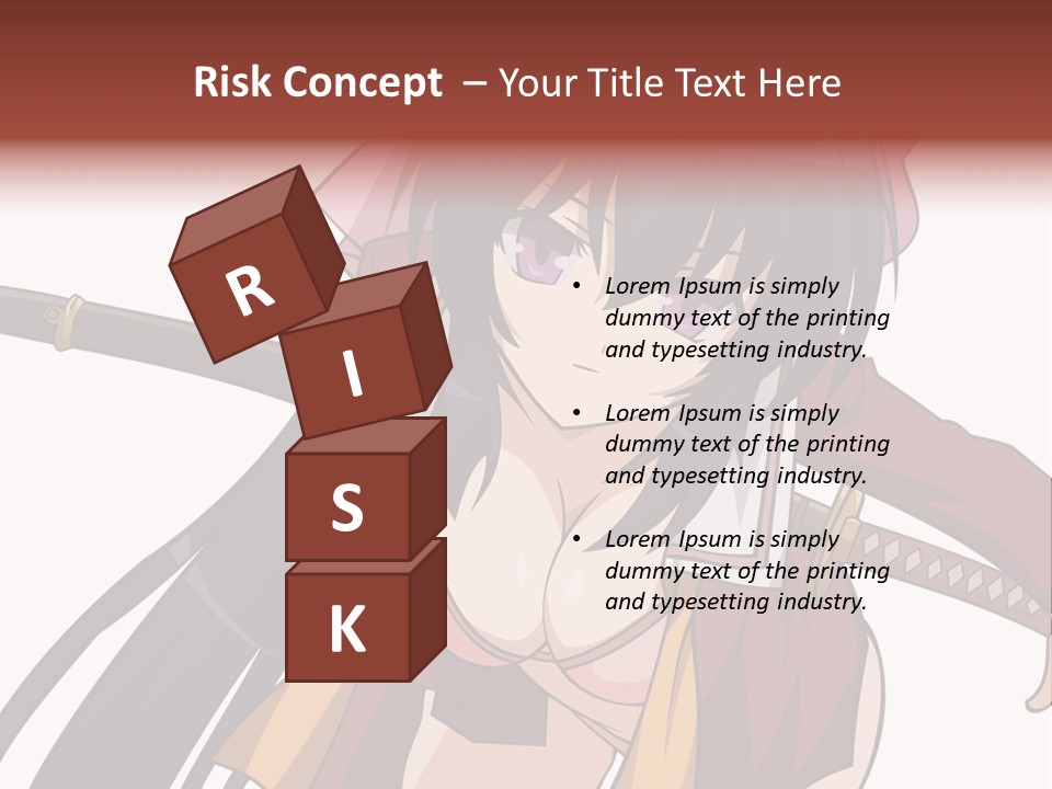 A Woman With A Sword In Her Hand PowerPoint Template