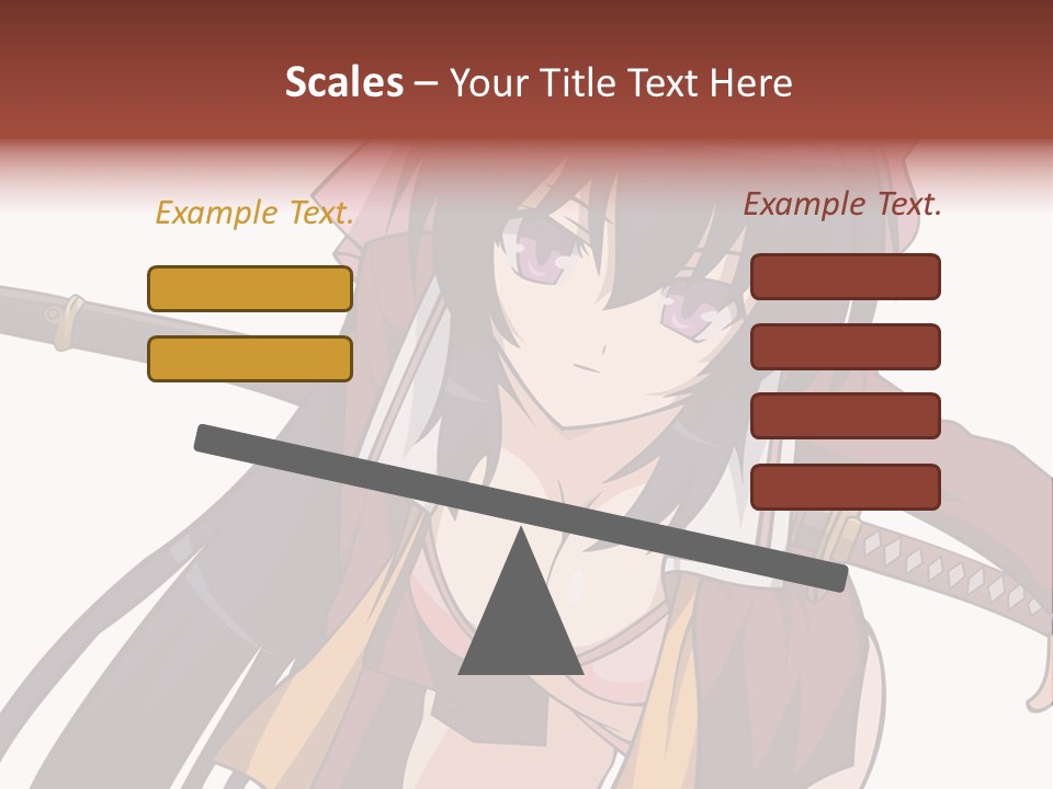 A Woman With A Sword In Her Hand PowerPoint Template