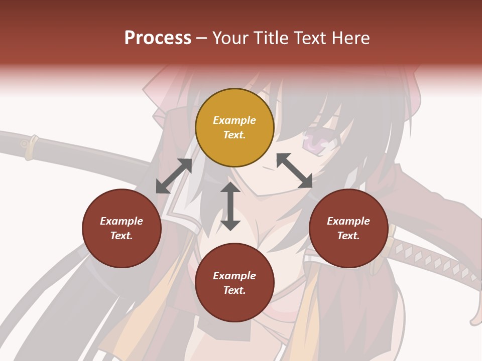 A Woman With A Sword In Her Hand PowerPoint Template