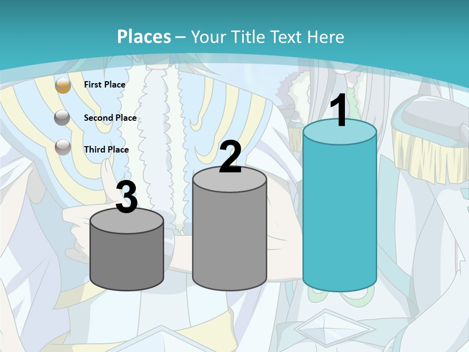 A Couple Of Anime Characters Standing Next To Each Other PowerPoint Template