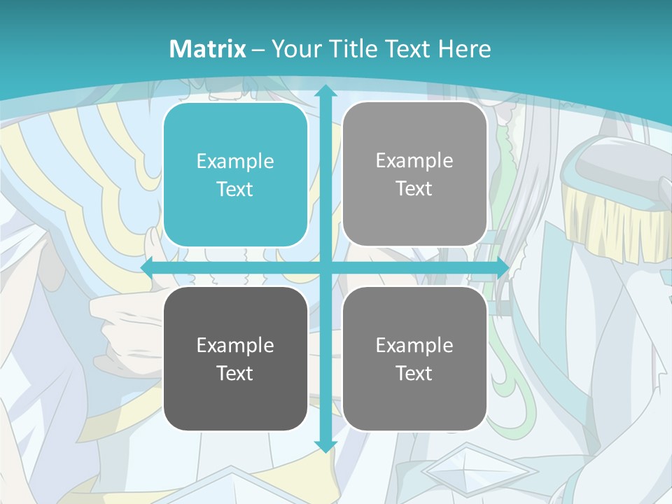 A Couple Of Anime Characters Standing Next To Each Other PowerPoint Template