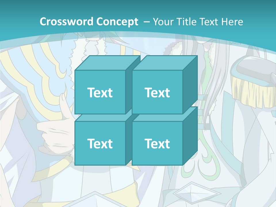 A Couple Of Anime Characters Standing Next To Each Other PowerPoint Template