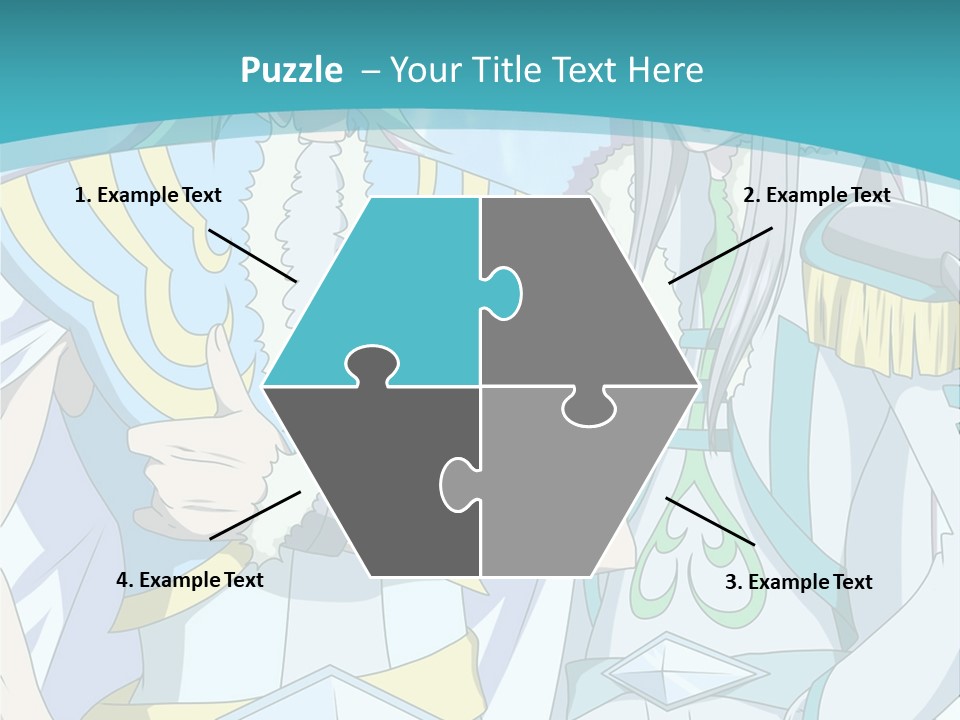 A Couple Of Anime Characters Standing Next To Each Other PowerPoint Template