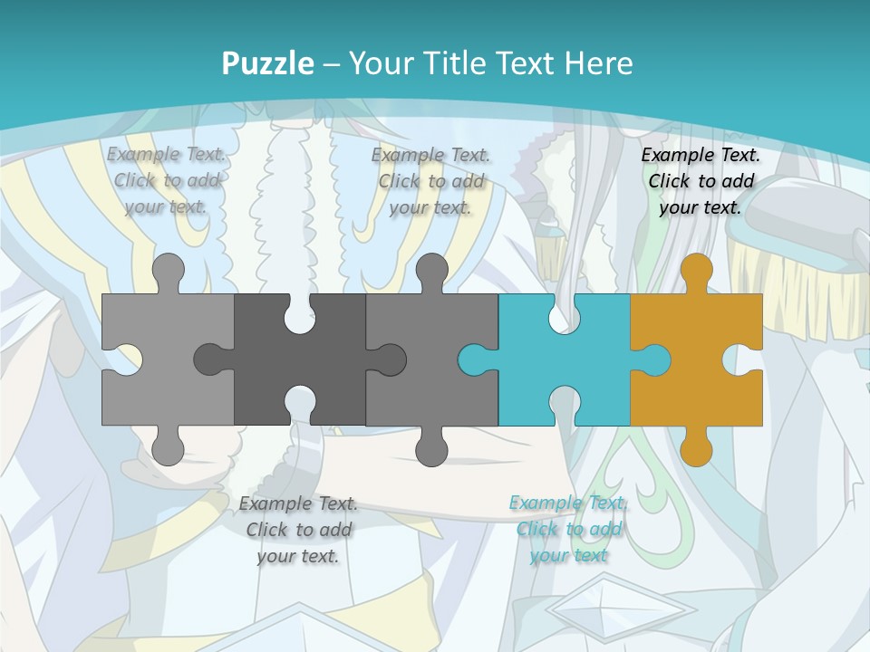 A Couple Of Anime Characters Standing Next To Each Other PowerPoint Template