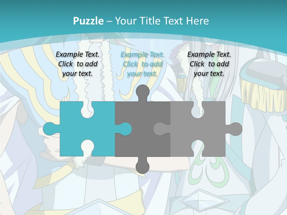 A Couple Of Anime Characters Standing Next To Each Other PowerPoint Template