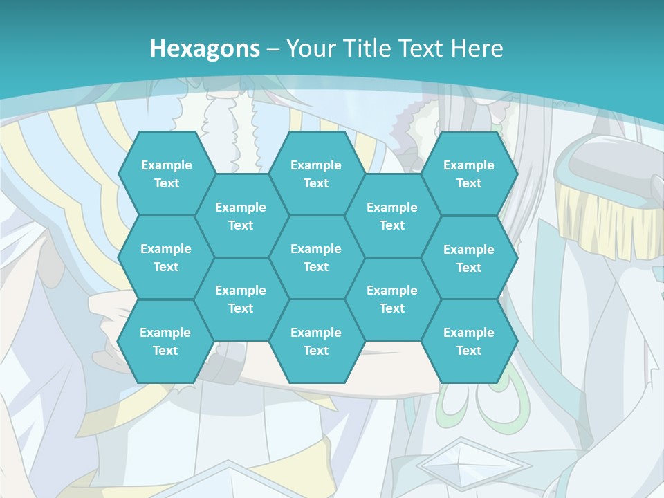 A Couple Of Anime Characters Standing Next To Each Other PowerPoint Template