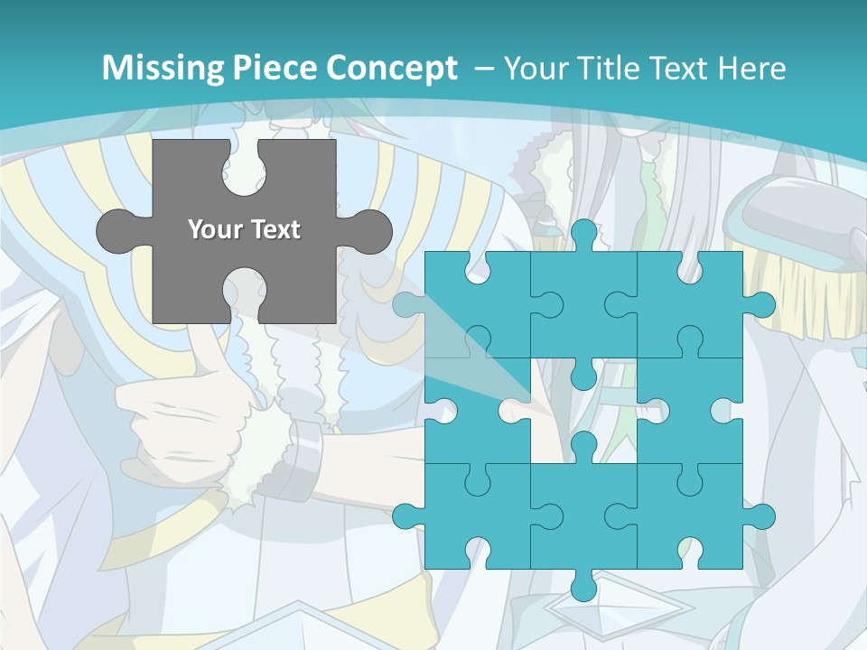 A Couple Of Anime Characters Standing Next To Each Other PowerPoint Template