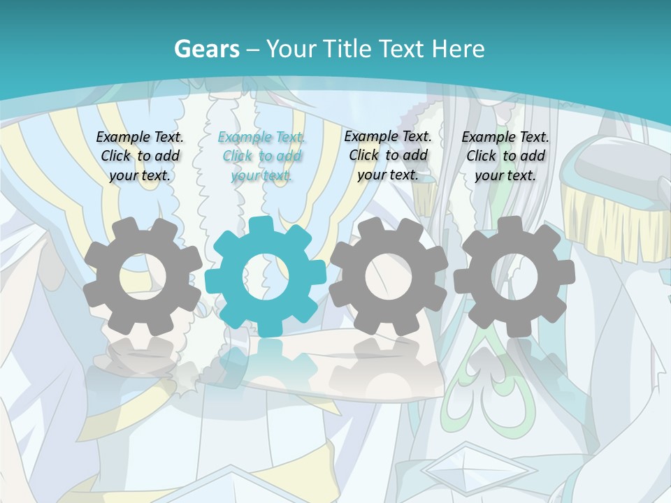 A Couple Of Anime Characters Standing Next To Each Other PowerPoint Template