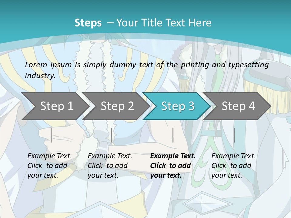 A Couple Of Anime Characters Standing Next To Each Other PowerPoint Template