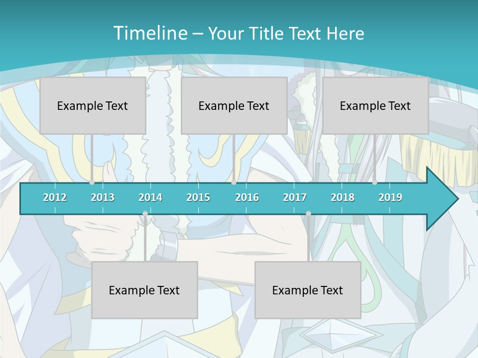 A Couple Of Anime Characters Standing Next To Each Other PowerPoint Template