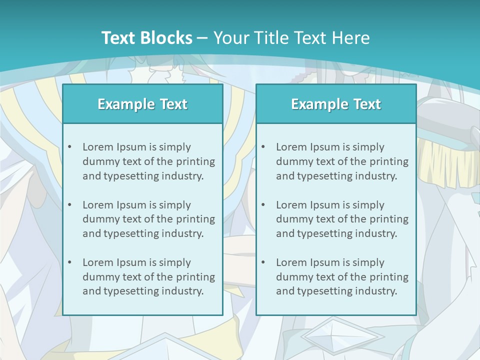 A Couple Of Anime Characters Standing Next To Each Other PowerPoint Template
