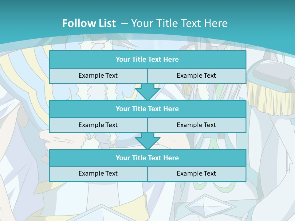 A Couple Of Anime Characters Standing Next To Each Other PowerPoint Template
