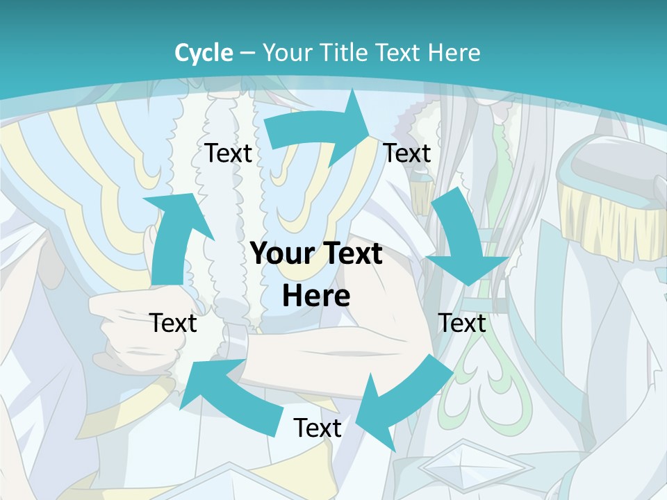 A Couple Of Anime Characters Standing Next To Each Other PowerPoint Template
