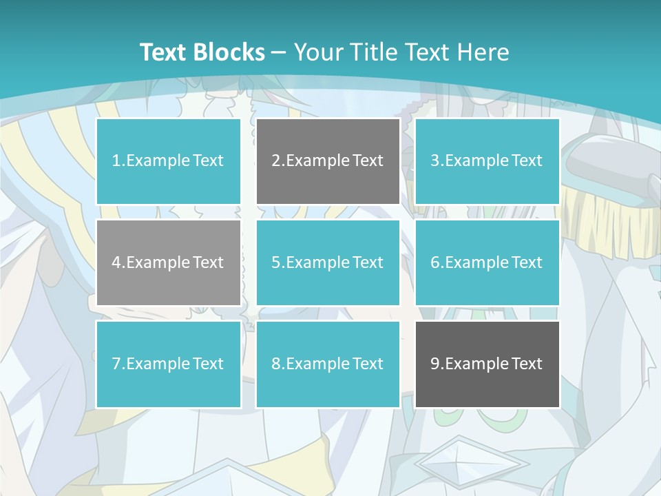 A Couple Of Anime Characters Standing Next To Each Other PowerPoint Template