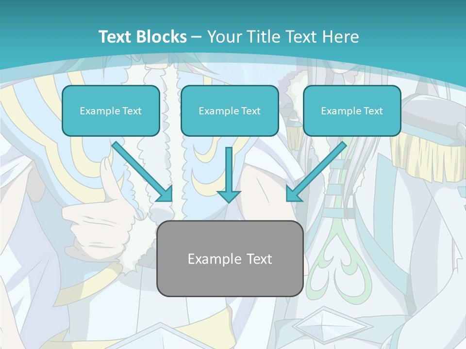 A Couple Of Anime Characters Standing Next To Each Other PowerPoint Template