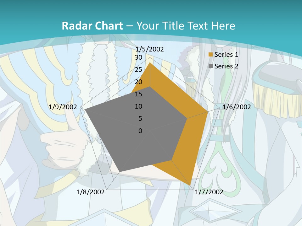 A Couple Of Anime Characters Standing Next To Each Other PowerPoint Template