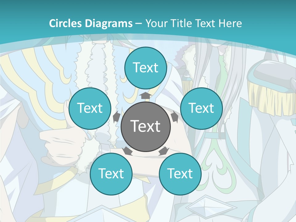 A Couple Of Anime Characters Standing Next To Each Other PowerPoint Template