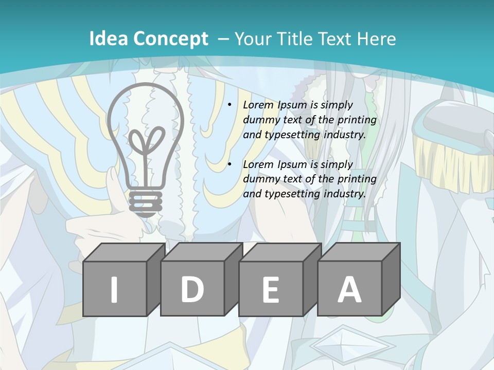 A Couple Of Anime Characters Standing Next To Each Other PowerPoint Template