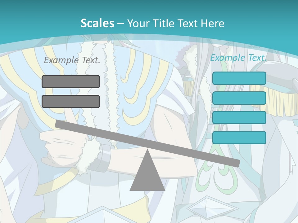A Couple Of Anime Characters Standing Next To Each Other PowerPoint Template